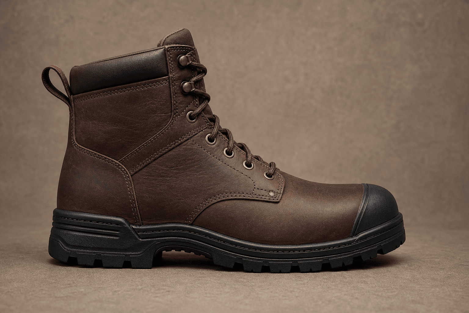 Steel toe safety work boot