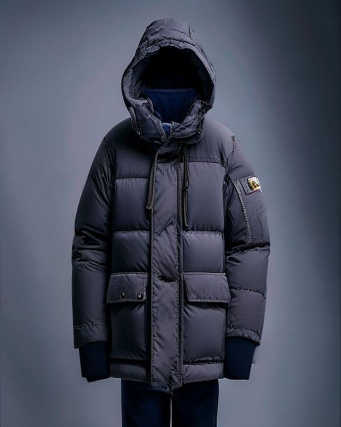 Navy insulated winter parka